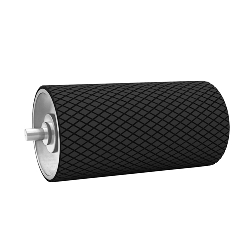 Pulley With Diamond Rubber Lagging